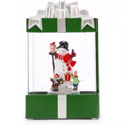 Декоративний світильник з ефектом снігопаду, підсвічуванням та музикою, Сніговик 803