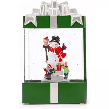 Декоративний світильник з ефектом снігопаду, підсвічуванням та музикою, Сніговик 803