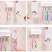 Держатель-диспенсер для зубной пасты и щеток Toothbrush sterilizer автоматический