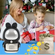 Детская электронная Копилка Сейф Космонавт с кодовым замком Little Space Rabbit Piggy Bank