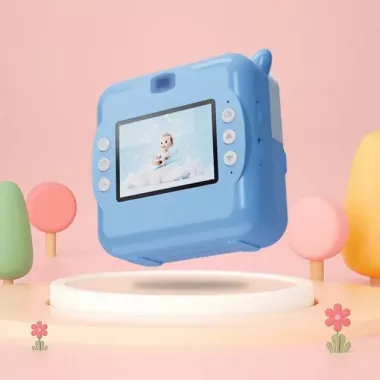 Детская фотокамера D2 с передней камерой, функцией печати, поддержкой карты памяти и MP3