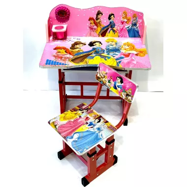 Детская парта регулируемая с принцессами / Письменный стол и стул с регулируемой высотой Детская парта регулируемая с принцессами / Письменный стол и стул с регулируемой высотой