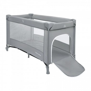 Детская складная кроватка-манеж Moby-System Happy Traveller Basic с раскладным матрасом, сумкой, колесиками и боковым выходом, 126 x 66 см