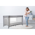 Детская складная кроватка-манеж Moby-System Happy Traveller Basic с раскладным матрасом, сумкой, колесиками и боковым выходом, 126 x 66 см