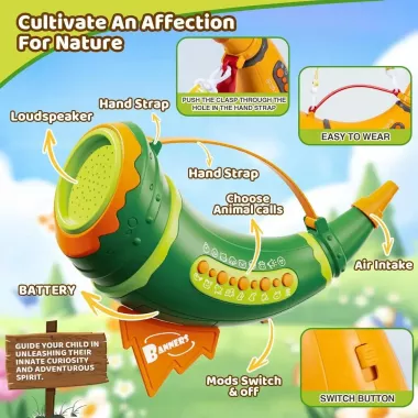 Детская интерактивная игрушка Горн со звуками животных Animal Caller Горн с имитацией 30 звуков животных