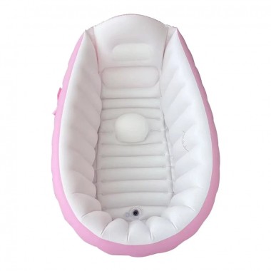 Детская Надувная ванночка с насосом Intime Baby Bath Tub Розовый Детская Надувная ванночка с насосом Intime Baby Bath Tub Розовый