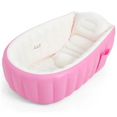 Детская Надувная ванночка с насосом Intime Baby Bath Tub Розовый Детская Надувная ванночка с насосом Intime Baby Bath Tub Розовый