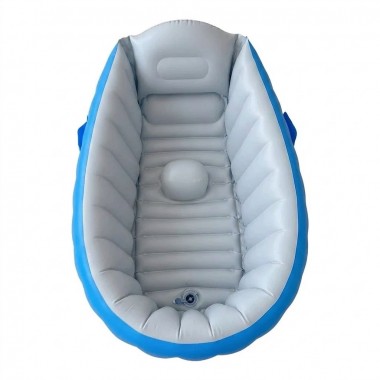 Детская Надувная ванночка с насосом Intime Baby Bath Tub Голубой