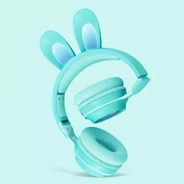 Детские беспроводные Bluetooth наушники с ушками зайчика RGB Picun B12 4704/4705 VJ Детские беспроводные Bluetooth наушники с ушками зайчика RGB Picun B12 4704/4705 VJ