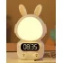 Детские часы с будильником Кролик Rabbit clock with LIGHT WHITE