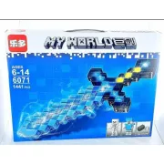 Детский конструктор Minecraft MyWorld бриллиантовый меч Майнкрафт с подсветкой 1441 деталь конструктор