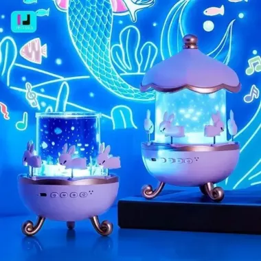 Дитячий нічник проектор зоряного неба Bluetooth Fairy Tale E11 акумуляторний світильник карусель 6 змінних картинок з LED підсвічуванням та музикою Дитячий нічник проектор зоряного неба Bluetooth Fairy Tale E11 акумуляторний світильник карусель 6 змінних картинок з LED підсвічуванням та музикою