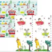 Детский развивающий двусторонний термо коврик в сумке