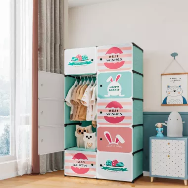 Детский шкаф мини-компактный-портативный-модульный 4 полки Closet AND LY-1047