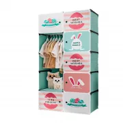 Дитяча шафа міні-компактна-портативна-модульна 4 полиці Closet AND LY-1047