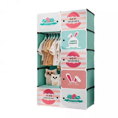 Детский шкаф мини-компактный-портативный-модульный 4 полки Closet AND LY-1047