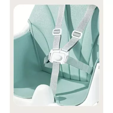 Дитячий стільчик-шезлонг для годування з регульованою спинкою та столиком 2в1 Блакитний