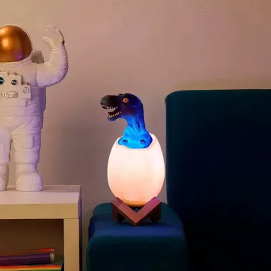 Детский светильник SUNROZ 3D Dinosaur Lamp лампа-ночник Динозаврик в яйце с пультом ДУ