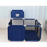 Детский игровой манеж-ограждение 125х125х63см для игр с баскетбольной корзиной и карманом для игрушек