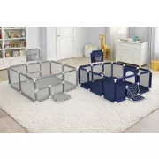 Детский игровой манеж-ограждение 125х125х63см для игр с баскетбольной корзиной и карманом для игрушек