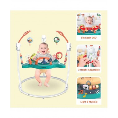 Детский игровой центр Fisher-Price Jumperoo с подсветкой и звуком / Развивающий игровой джемпер Зеленый Детский игровой центр Fisher-Price Jumperoo с подсветкой и звуком / Развивающий игровой джемпер Зеленый