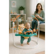 Детский игровой центр Fisher-Price Jumperoo с подсветкой и звуком / Развивающий игровой джемпер Зеленый