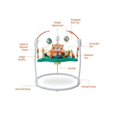 Детский игровой центр Fisher-Price Jumperoo с подсветкой и звуком / Развивающий игровой джемпер Зеленый Детский игровой центр Fisher-Price Jumperoo с подсветкой и звуком / Развивающий игровой джемпер Зеленый