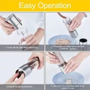 Двойная мельница для специй / Измельчитель механический 2 в 1 для соли, перца и специй