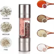 Двойная мельница для специй / Измельчитель механический 2 в 1 для соли, перца и специй