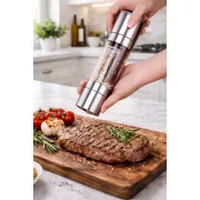 Двойная мельница для специй / Измельчитель механический 2 в 1 для соли, перца и специй