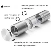 Двойная мельница для специй / Измельчитель механический 2 в 1 для соли, перца и специй