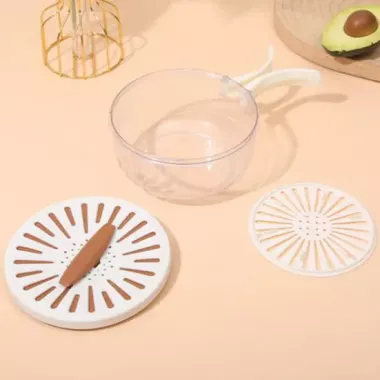 Двухслойная дренажная корзина / Миска для очистки фруктов с ситечком Двухслойная дренажная корзина / Миска для очистки фруктов с ситечком