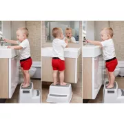 Двоступінчаста підставка для ніг у ванну / Подвійні дитячі сходи для ванної кімнати