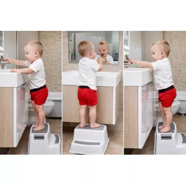 Двоступінчаста підставка для ніг у ванну / Подвійні дитячі сходи для ванної кімнати Двоступінчаста підставка для ніг у ванну / Подвійні дитячі сходи для ванної кімнати