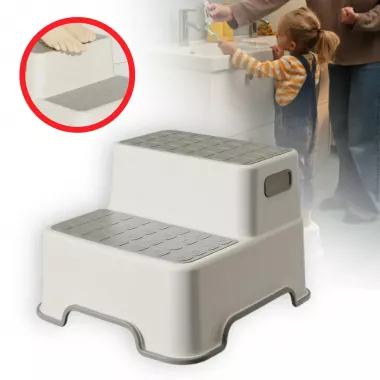 Двоступінчаста підставка для ніг у ванну / Подвійні дитячі сходи для ванної кімнати Двоступінчаста підставка для ніг у ванну / Подвійні дитячі сходи для ванної кімнати