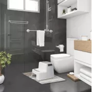 Двоступінчаста підставка для ніг у ванну / Подвійні дитячі сходи для ванної кімнати