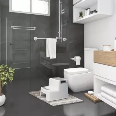 Двоступінчаста підставка для ніг у ванну / Подвійні дитячі сходи для ванної кімнати Двоступінчаста підставка для ніг у ванну / Подвійні дитячі сходи для ванної кімнати