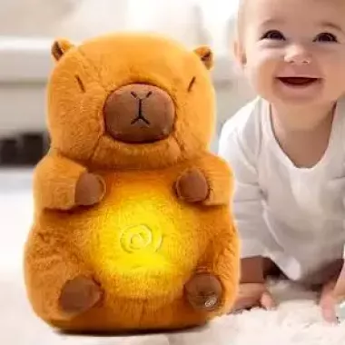 Белый Интерактивная дышащая Капибара Snuggle Pulse CapyBuddy 30 см мягкая плюшевая игрушка Белый Интерактивная дышащая Капибара Snuggle Pulse CapyBuddy 30 см мягкая плюшевая игрушка