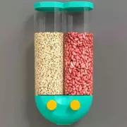 Диспенсер для круп с дозатором на 2 секции, до 2кг / Органайзер для сыпучих продуктов