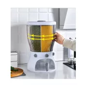 Белый Диспенсер для круп вращающийся с дозатором