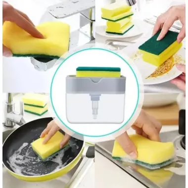 Диспенсер для моющего средства нажимной Soap Pump Sponge Caddy