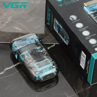 Електробритва VGR V-352 шейвер, подвійне лезо, IPX5, LED Display