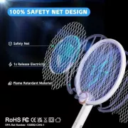 Электрическая мухобойка Buzzeap, складная электрическая мухобойка 3 в 1, электрическая мухобойка