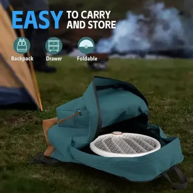 Електрична мухобійка Buzzeap, складна електрична мухобійка 3 в 1, електрична мухобійка