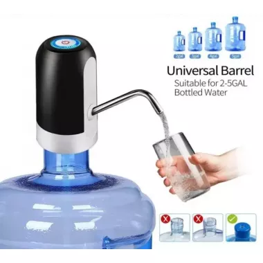 Электрическая помпа для бутилированной воды Automatic water dispenser с подсветкой на бутыль 19 л Черный