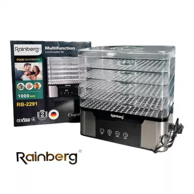 Электрическая сушилка для овощей и фруктов Rainberg RB-2291 Food Dehydrator Multifunction (1000W) Электрическая сушилка для овощей и фруктов Rainberg RB-2291 Food Dehydrator Multifunction (1000W)