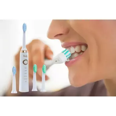 Электрическая зубная щетка Shuke SK-601 аккумуляторная ультразвуковая щетка для зубов 3 насадки