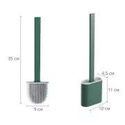 Ершик для унитаза с силиконовой гибкой щеткой