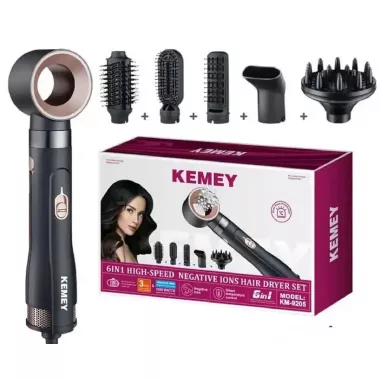 Фен для волос KEMEY 6в1 CFJ-KM-9205