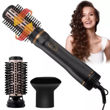 Фен-щетка с регулировкой температуры и 3 насадками для укладки VGR V-496 1000Вт